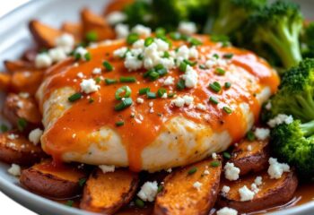 2-Buffalo Chicken Loaded Sweet Potatoes (GF)