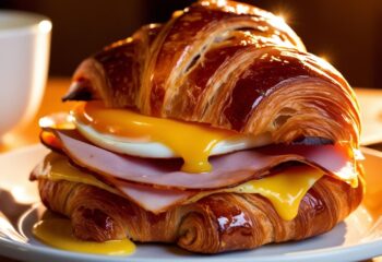 Ham and Cheese Breakfast Croissants