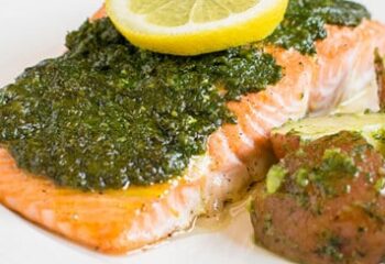 7- Pesto Baked Salmon (GF)