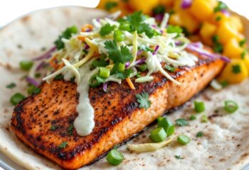 5-ð¥Salmon Tacos with Mango Salsa