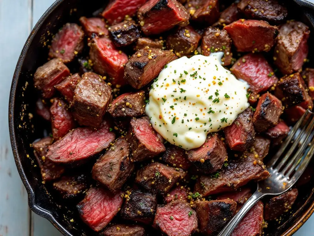 (HS) Garlic Butter Beef Tips (GF)